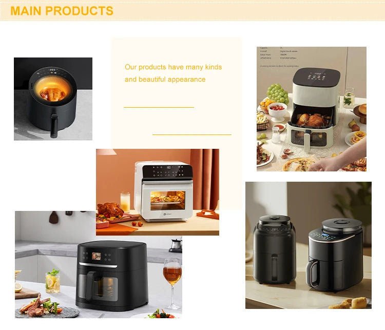 2025 3L 5L 7L Large Capacity Air Fryer  Smart Home Appliances Commercial Intelligent Touch Control  air Quality Appliances Oven