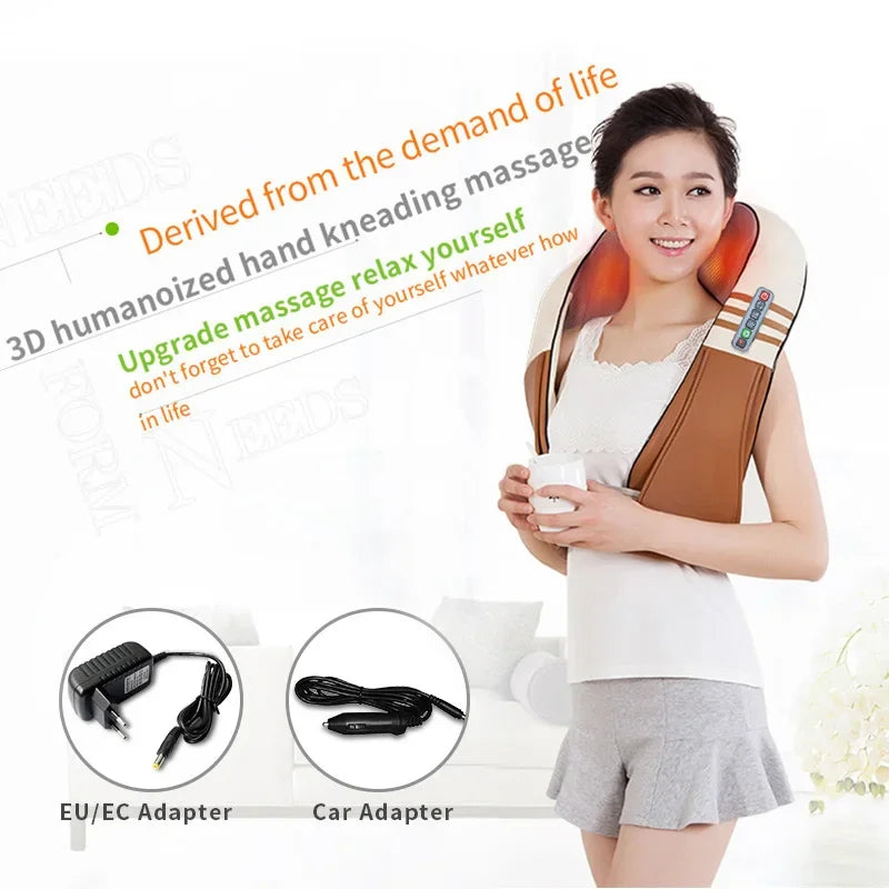 Electric Back Massager with Heat for Deep Tissue Muscle Relief Back Massage Instrument Tidesmit