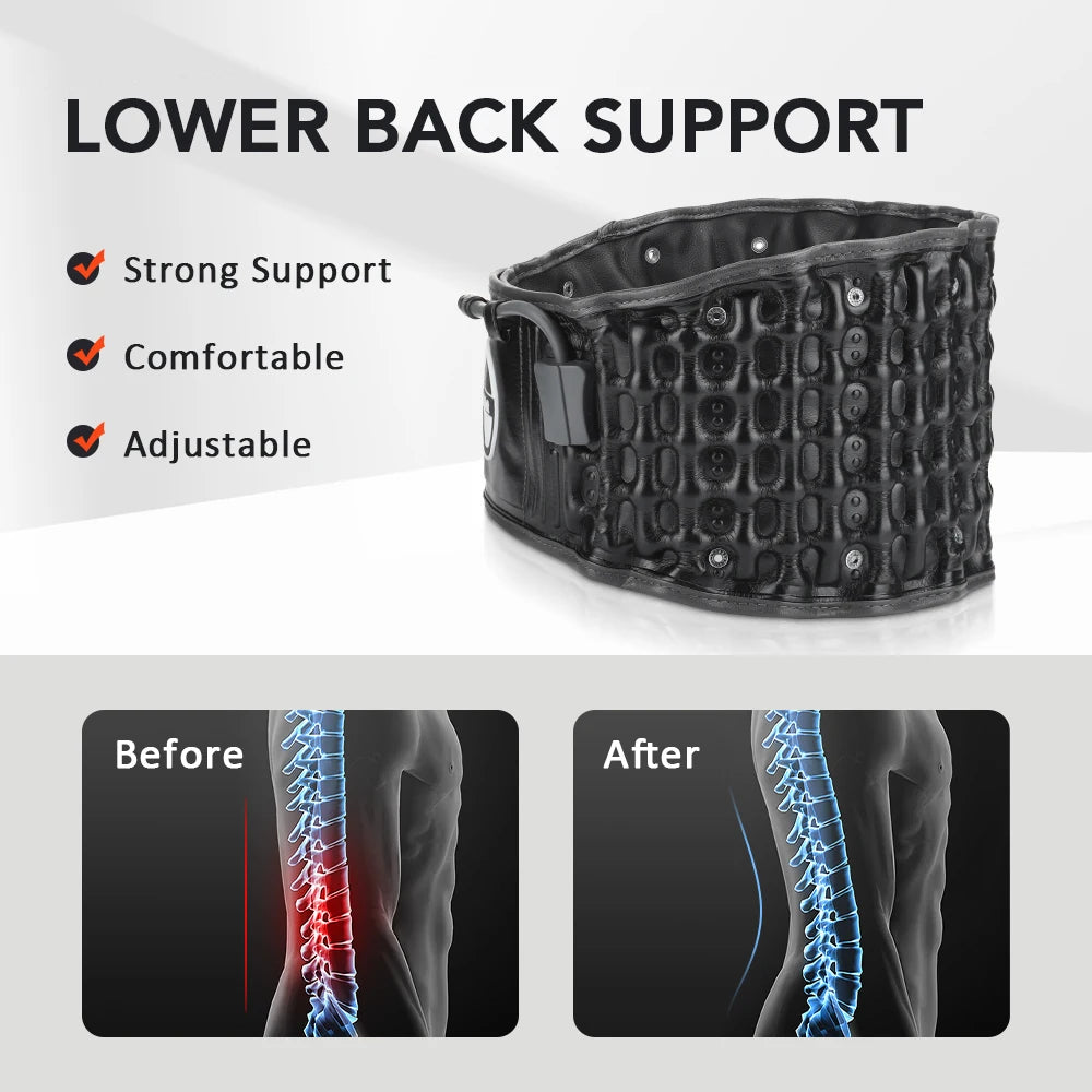 Inflatable Lumbar Decompression Belt - Targeted Back Pain Support Fascia Gun Tidesmit
