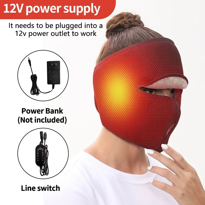 Heated Face Mask for Facial Relief & Circulation - Tidesmit Wellness Massage Cushion Tidesmit