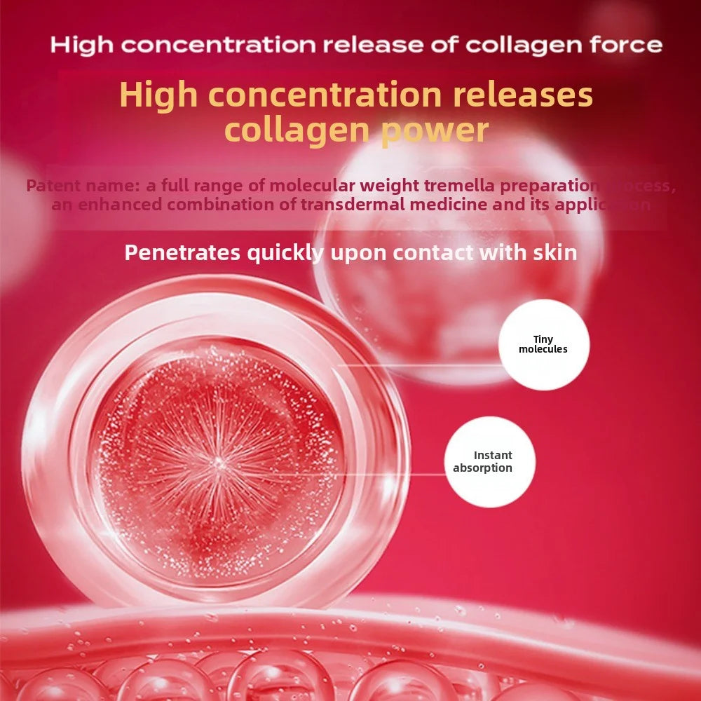 Double Serum Filler Serum for anti-wrinkle skin rejuvenation and deep moisturizing in a red, circular glass container.