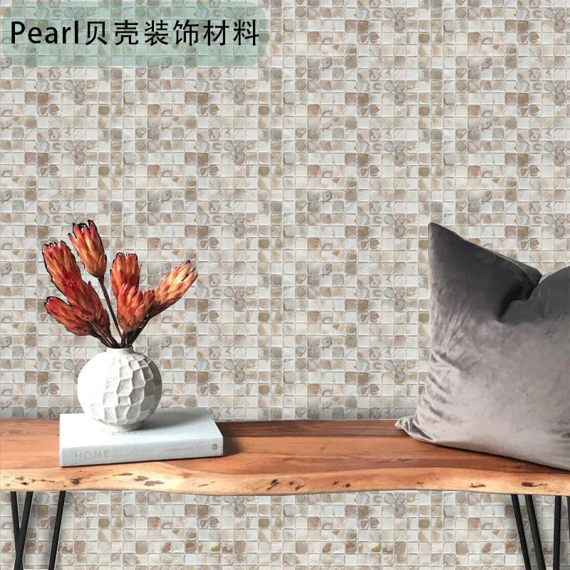 Pearl Shell Mosaic Peel And Stick Tiles Natural Self Adhesive Backsplash For Kitchen Bathroom Balcony Living Room For Couples