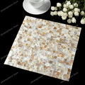 30 CM Natural Shell Mosaic Tile Sticker Sheet Mother of Pearl Wallpaper Tile for Interior Decoration Bathroom Kitchen Wall Tiles