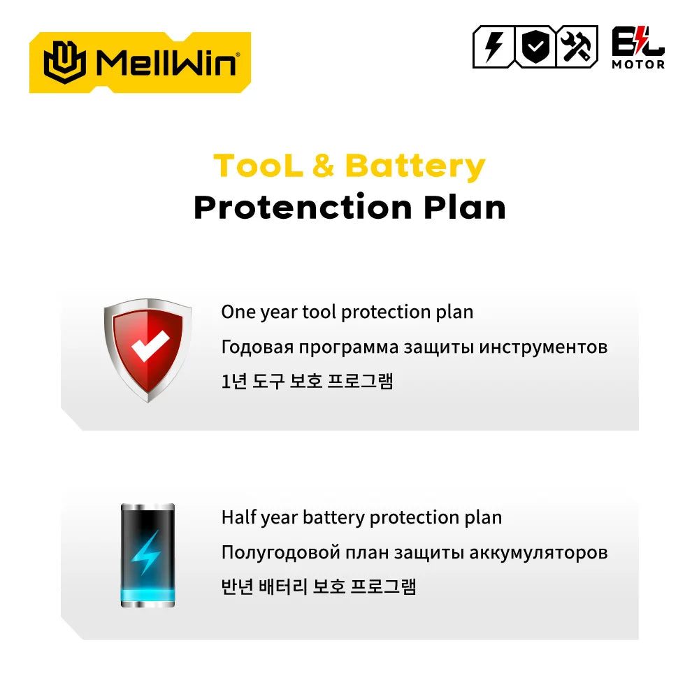 MELLWIN 520N·m Brushless 3IN1 Electric Impact Wrench Cordless Electric Drill Screwdrive Power Tool Set For Makita 18VBattery Pin