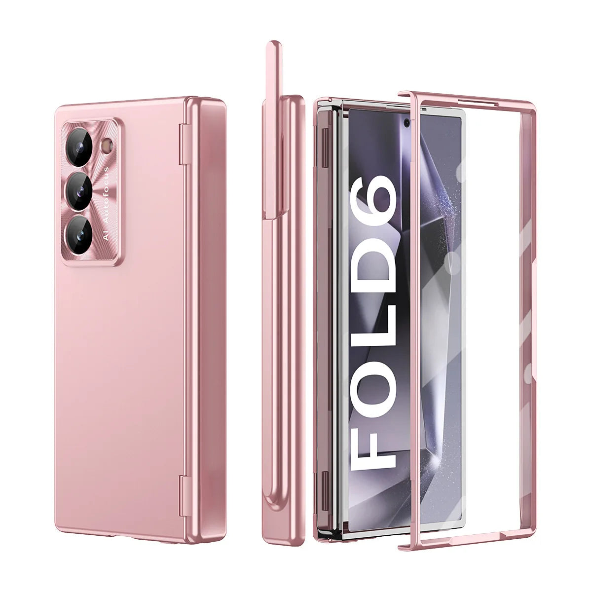 Samsung Galaxy Z Fold 6 Case with S-Pen Holder and Hinge Protection Pink For Galaxy Z Fold6 China Mainland Tidesmit