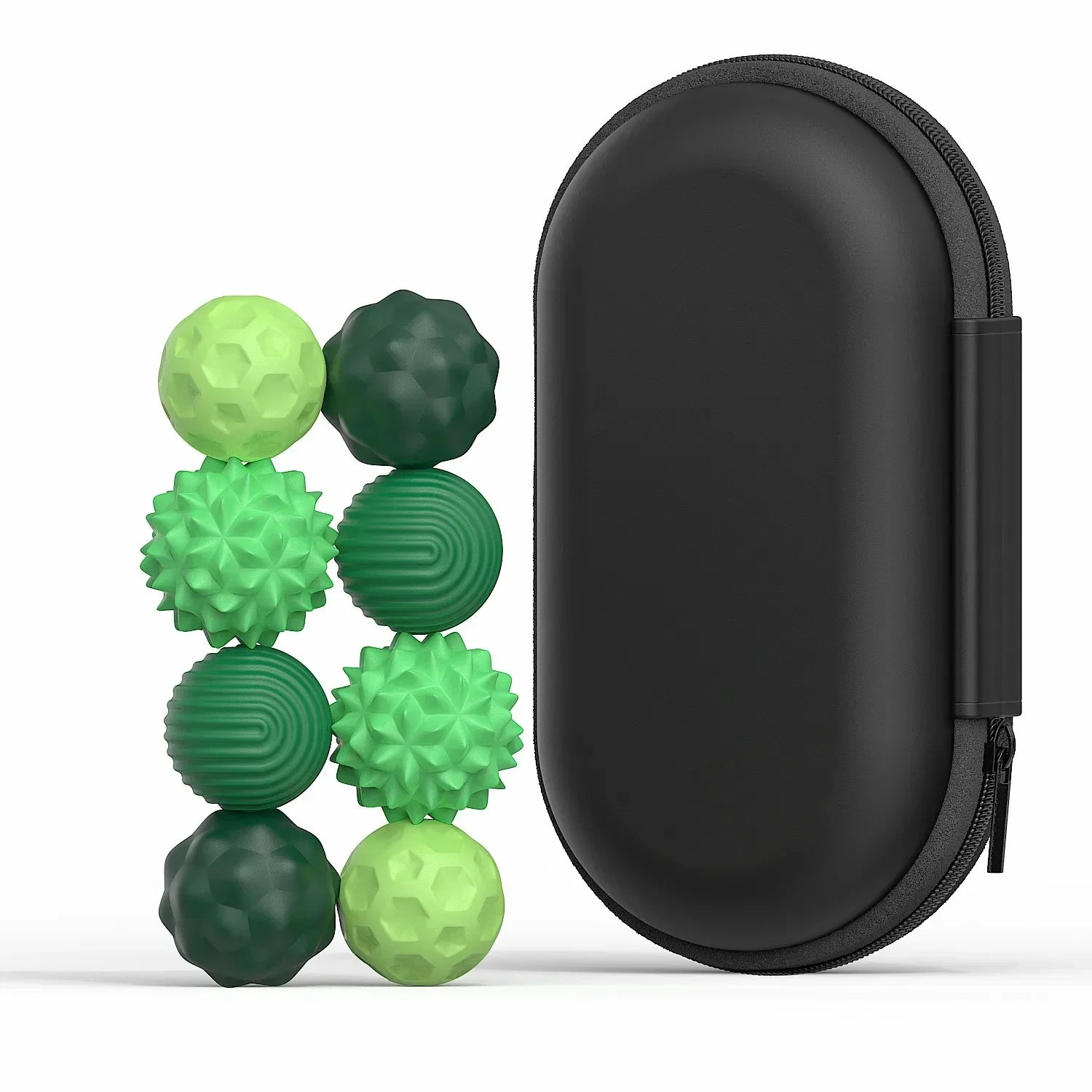 Magnetic Massage Balls for Hand Therapy - Portable Stress Relief Set Relaxation Treatment 8PCS Green Tidesmit