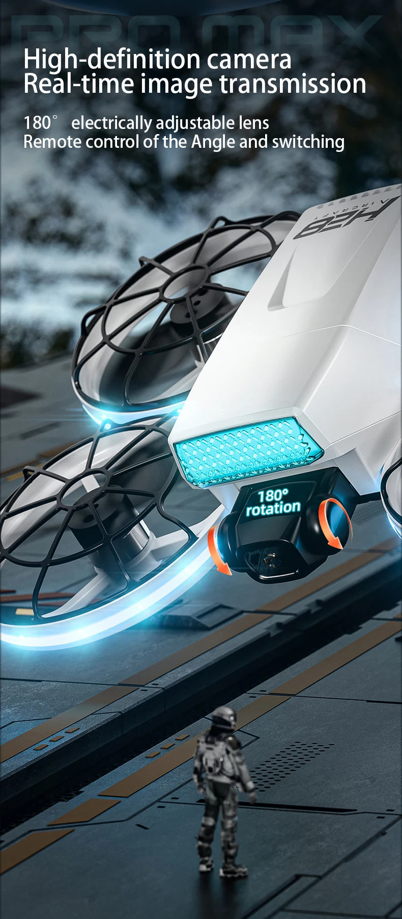 4K Camera Drone with Display Remote - Foldable GPS Obstacle Avoidance Tidesmit