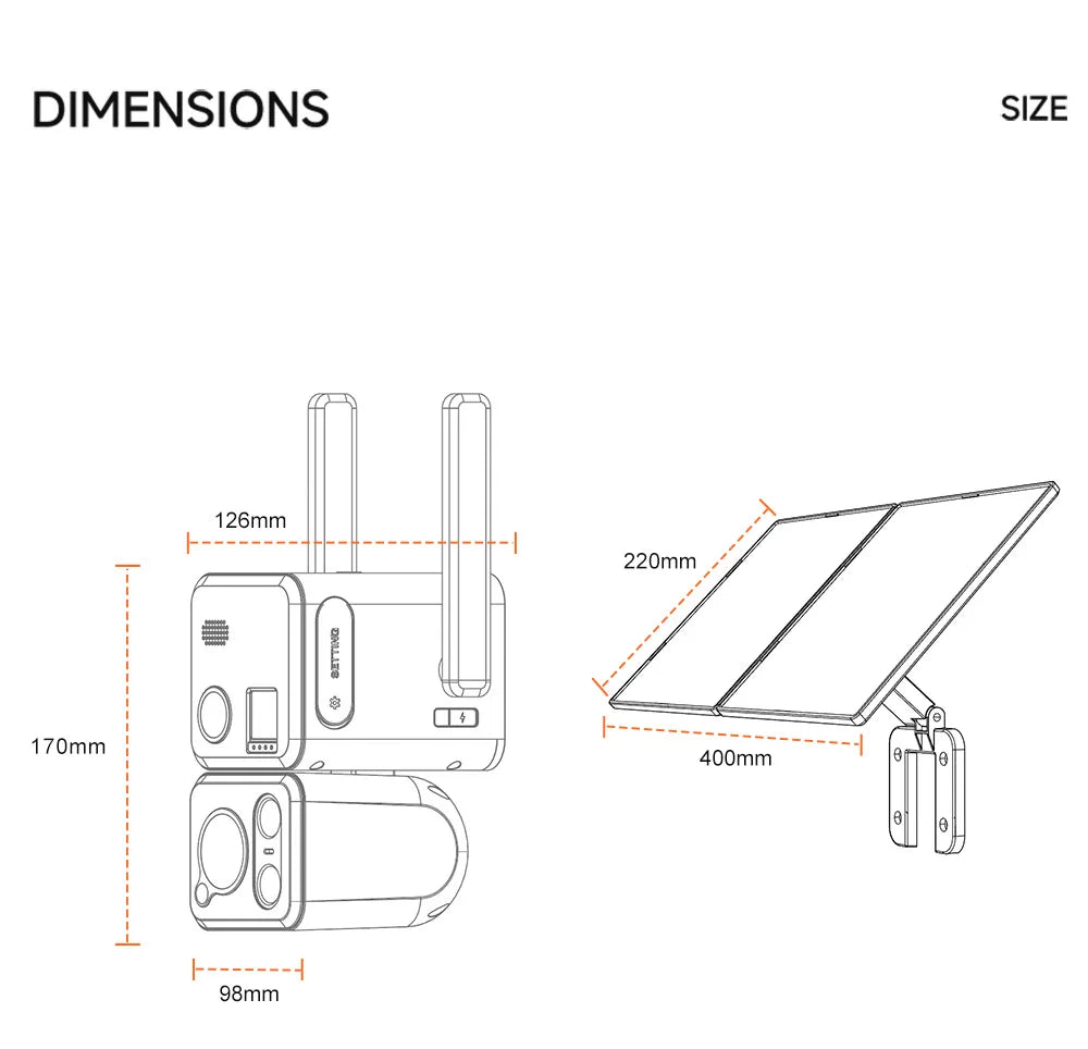 LS VISION 24/7 Recording 4g Sim &Wifi Security Camera Outdoor AOV 20 Watt Solar Panel Cctv AI Detection Cam For Villas Estates