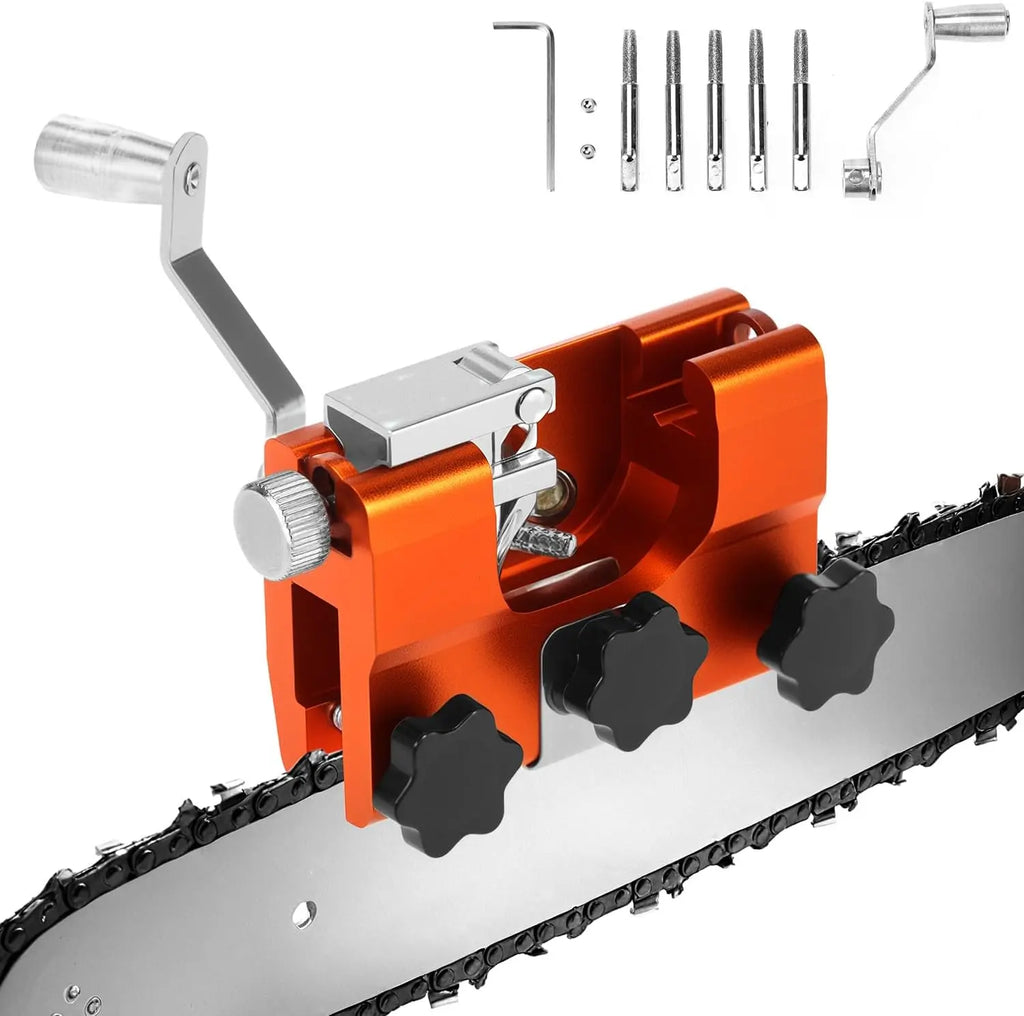 Fast  Chain Sharpener, Chainsaw Sharpener Kit, Portable Hand Crank Chainsaw Chain Sharpener Set, for All Kind Of Chain Saws