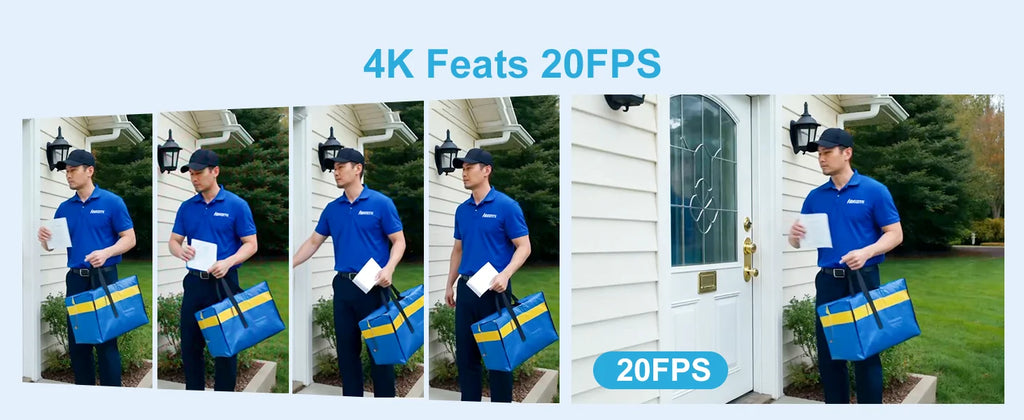 Anpviz 5MP/8MP Turret POE IP Camera Outdoor Security IP Camera AI Human Detection Smart Dual Light Built-in Mic Full Metal IP66