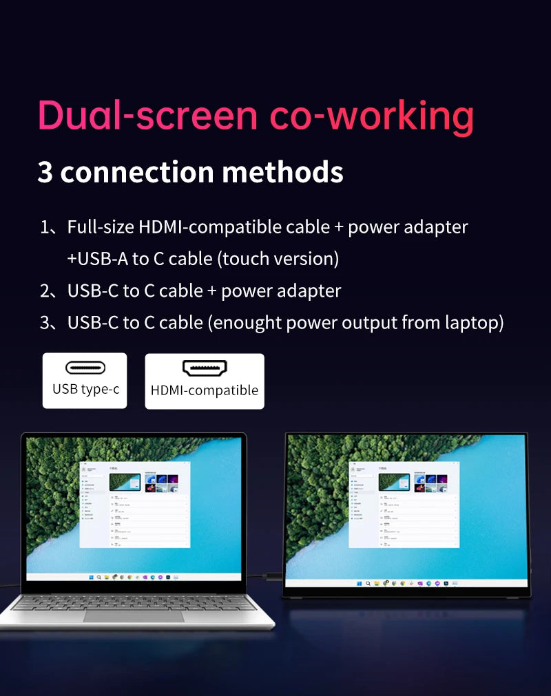 16inch 4K OLED Portable Monitor Touchscreen 16:10 3840*2400p 500Nits Metal Narrow Bezel External Monitor for PS5 Switch Laptop