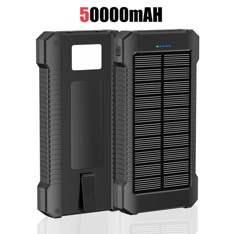 50000mAh Portable Charger - Waterproof High Capacity Power Bank Black 50000mAh Tidesmit