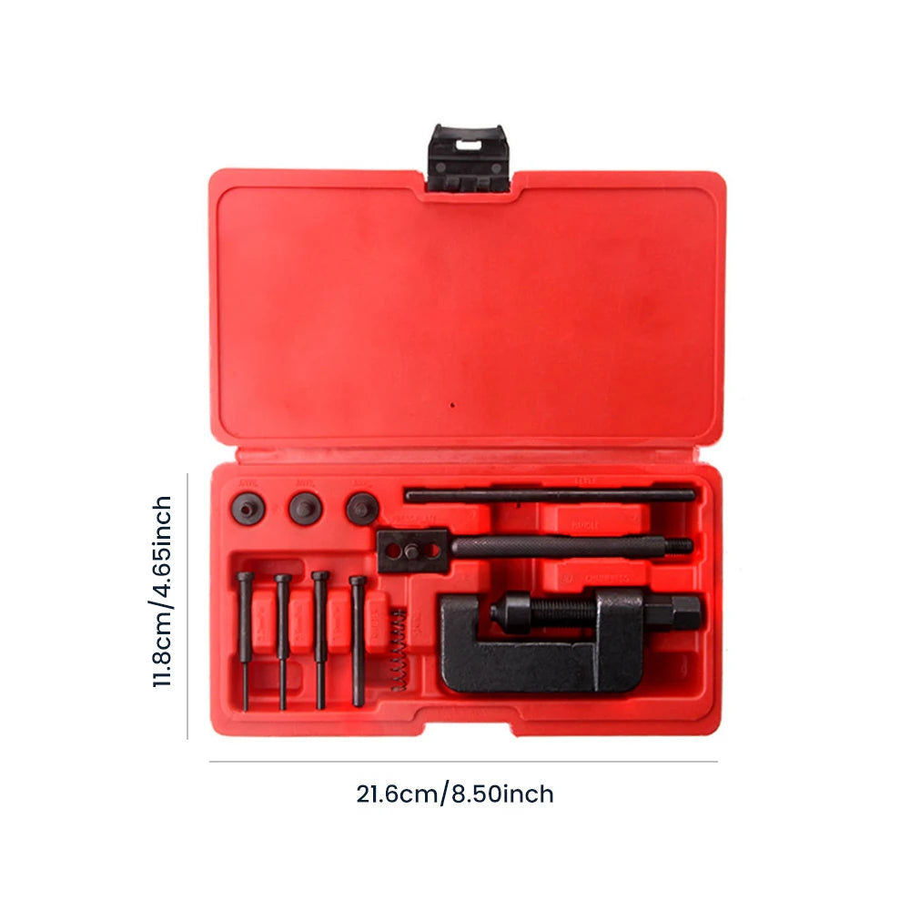 Podofo 13PCS Motorcycle Timing Chain Breaker Tool Kit Chain Riveter Cutter Remover Set with Storage Case for Bike ATV Cam Drive Chain #35-#630 Chrome Vanadium Steel