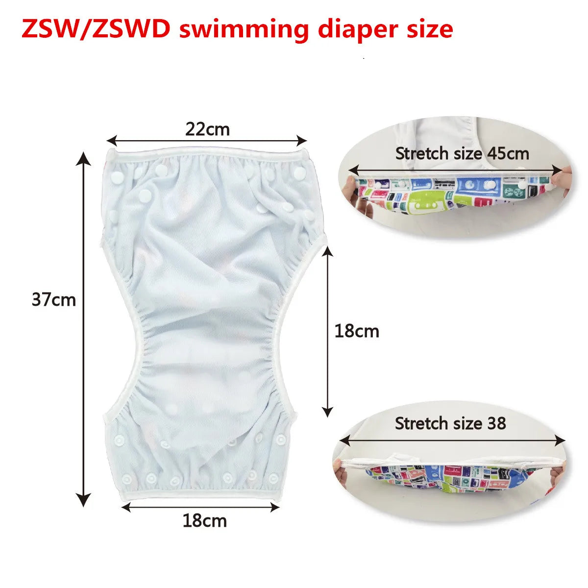 U Pick Alvababy Big Size Swim Diaper Fashion Reusable Swim Nappy for Babies 1-3 years Old