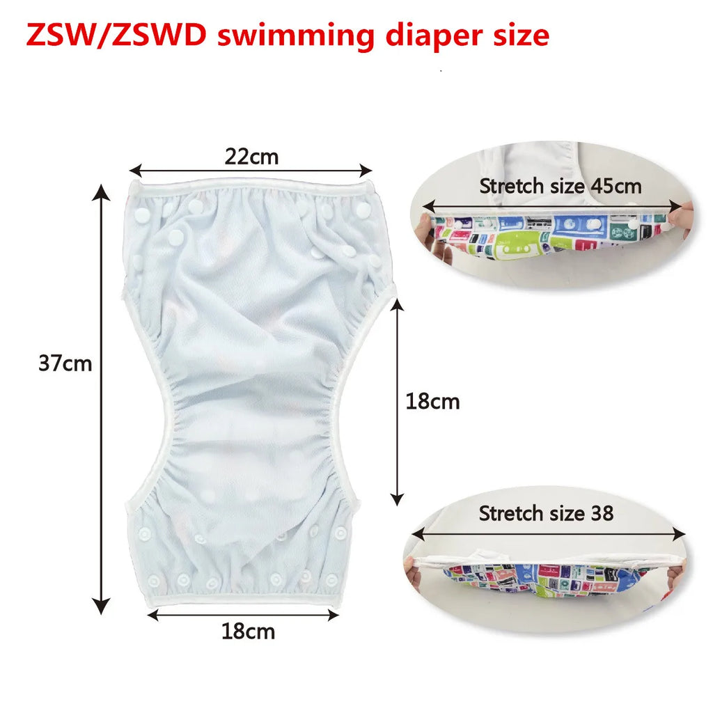 U Pick ALVABABY Big Size Swim Diaper Reusable Swim Nappy Fashion Swimsuit Cool for Babies 0-3 years Old