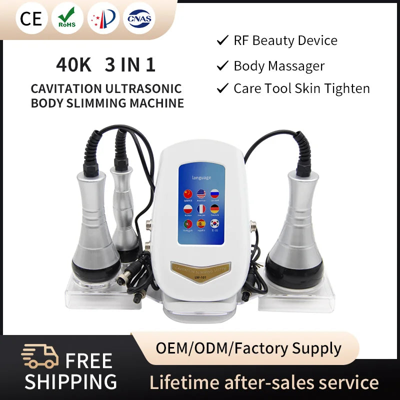 40K Cavitation Machine & RF Body Slimming Device for Targeted Massage Body Shaping Massage Equipment Tidesmit