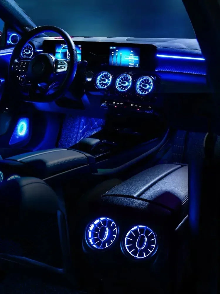 Mercedes Benz 64 Color RGB LED Ambient Air Vent Interior Upgrade Kit Tidesmit