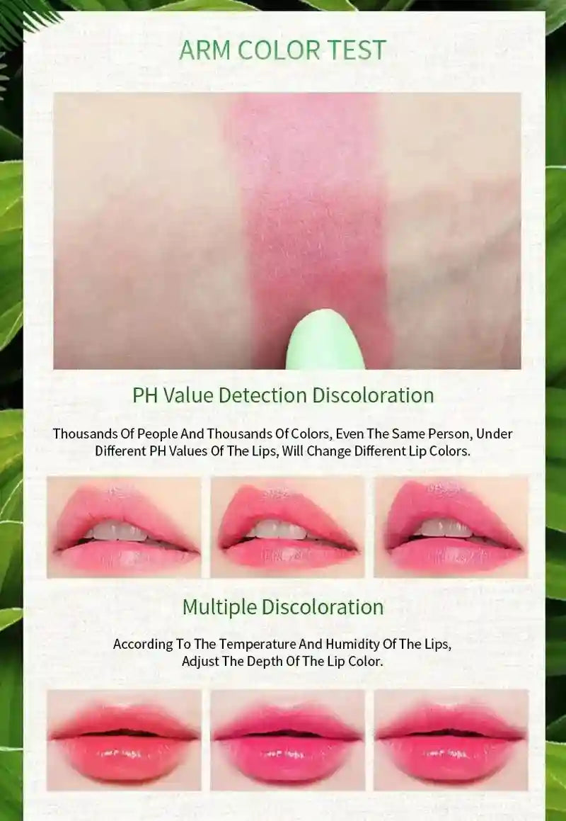 Aloe Vera Color Changing Lip Balm | Moisturizing Long-Lasting Treatment Lip Care Tidesmit