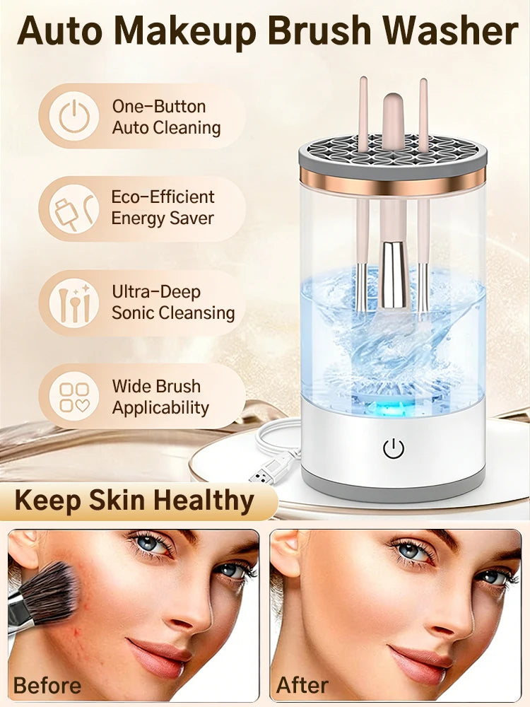 Electric Makeup Brush Cleaner - 3-in-1 Automatic PMU Device Permanent Makeup Machines Tidesmit