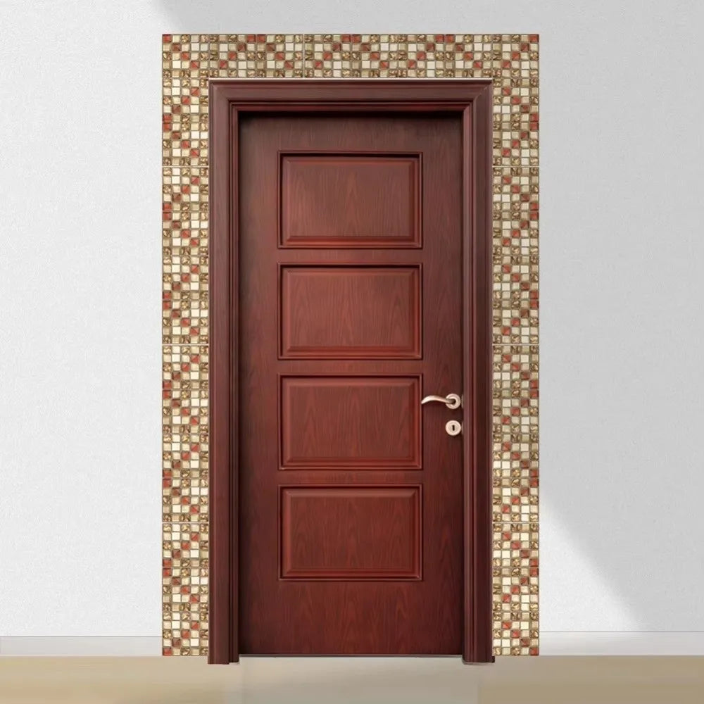 20pcs/set New Self Adhesive Wall Sticker Waterproof Flat 3D Mosaic Tile Wallpaper Oil Resistant Art Decals For Living Room