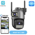 20MP Outdoors Wifi Camera 10K HD Three Lens Security 5G PTZ IP Camera 10X Digital Zoom Lens Human AI Auto Detect Tracking Camera