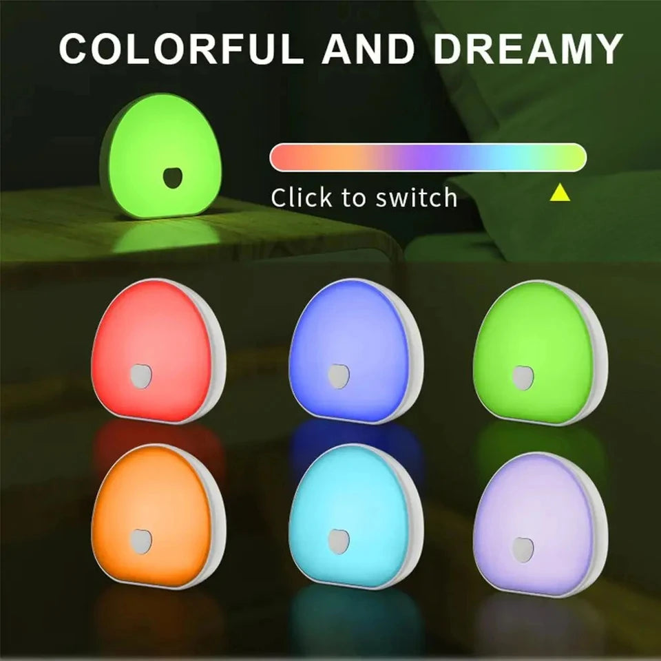RGB Sleep White Noise Machine with Soothing Sound Touchable Rechargeable LED Night Light Relaxing Audio & Sleep Lamp for Baby