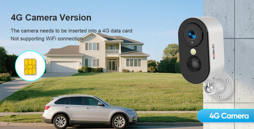 LS VISION 4G Wireless PTZ Battery Camera Smart Home CCTV Outdoor Surveillance Wifi 2K 4MP Motion Detection U-Box