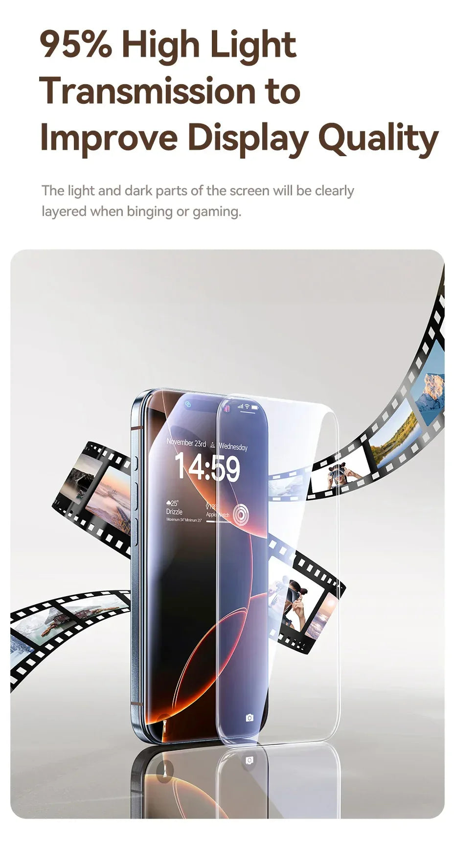 iPhone 16 Pro Max Screen Protector Tempered Glass | 9H Anti-Scratch Tidesmit