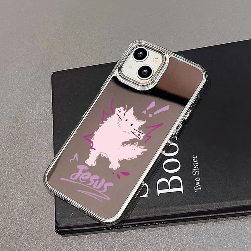 Mirror Phone Case for iPhone 16 Pro Max - Shock-Absorbing Blue Silver Finish SMTWQ061015 Tidesmit