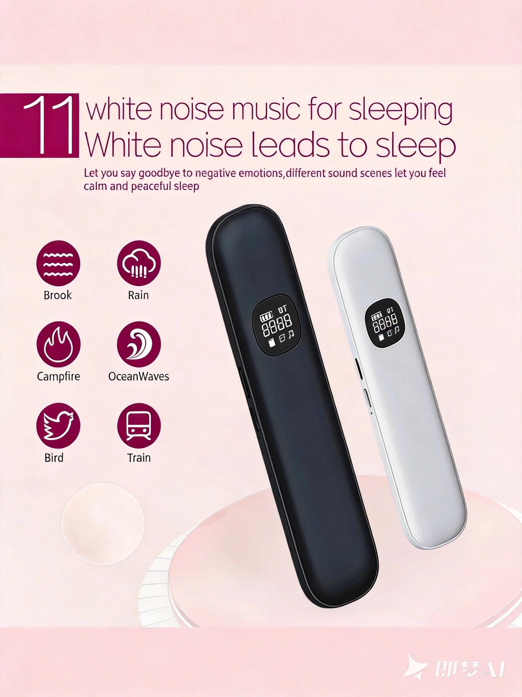 Bone Conduction Sleep Headphones Under Pillow Speaker Bluetooth 5.3 White Black Wireless Stereo Sound Headband