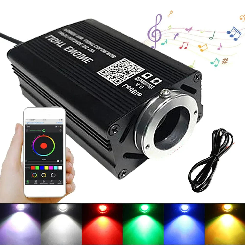 Fiber Optic Starry Sky Ceiling Lamp - RGB Music Control Ambient Light Tidesmit
