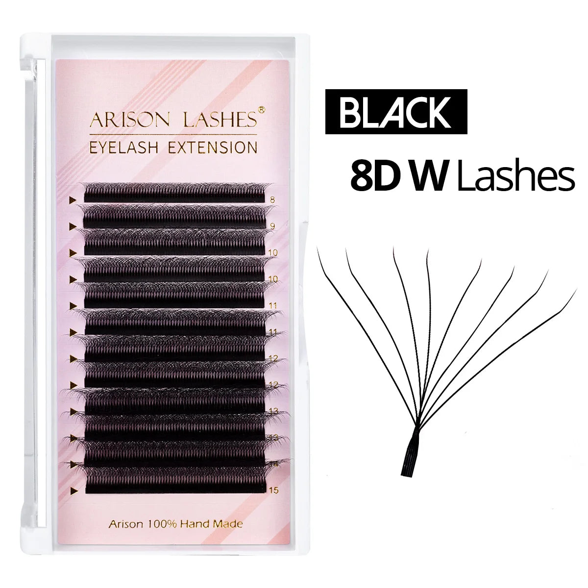 W Shape 7D Volume False Eyelashes 0.07mm D Curl - Soft Faux Lashes False Eyelashes Real 8D W Tidesmit