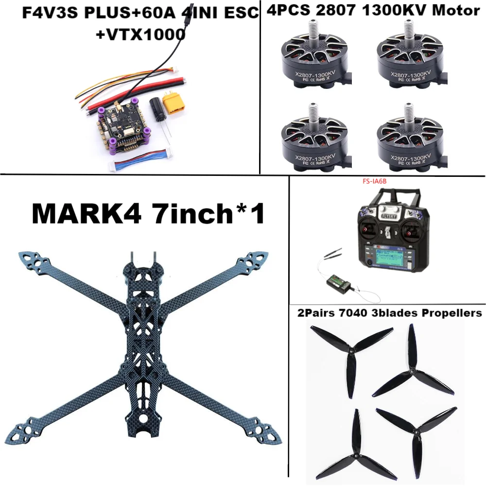 7-Inch FPV Racing Drone Kit with Carbon Fiber Frame - Tidesmit PLUS 60A Package J Tidesmit