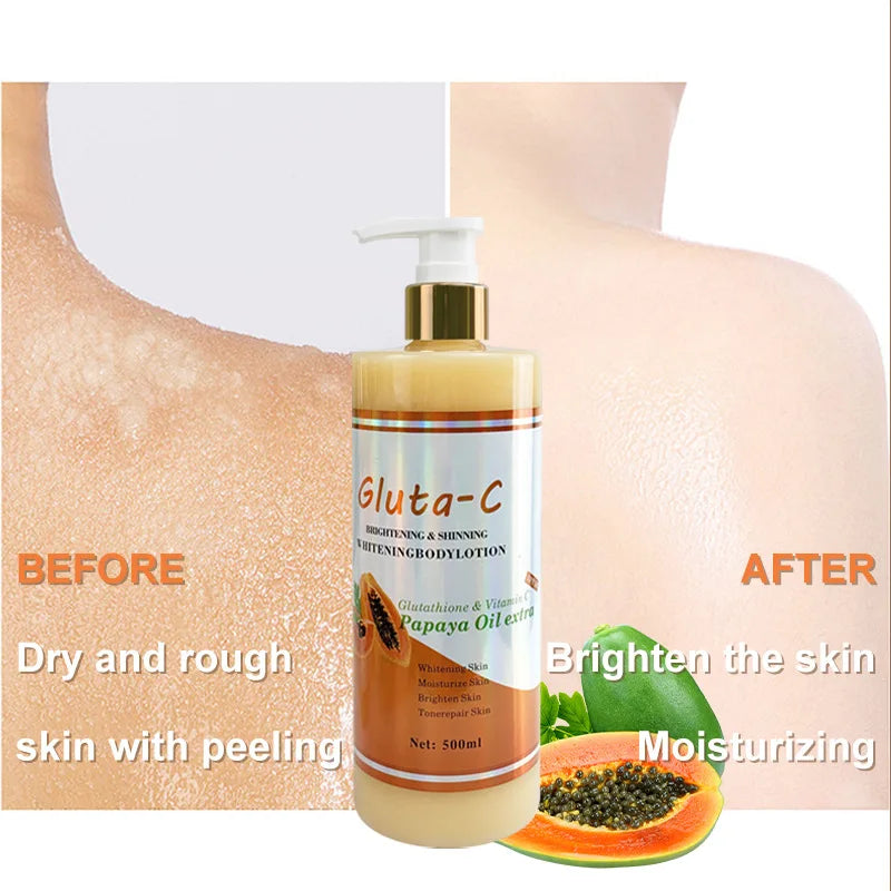 500ml Glutamate Body Cream Vitamin VC Moisturizing Lotion Skin Whitening Nicotinamide Anti Wrinkles Body Lotion