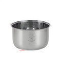 Stainless steel rice cooker inner pot with embossed emblem