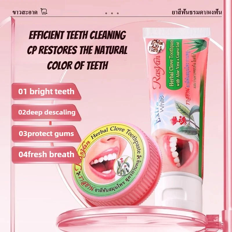 Tidesmit Rasyan herbal clove toothpaste for teeth whitening and effective tartar removal