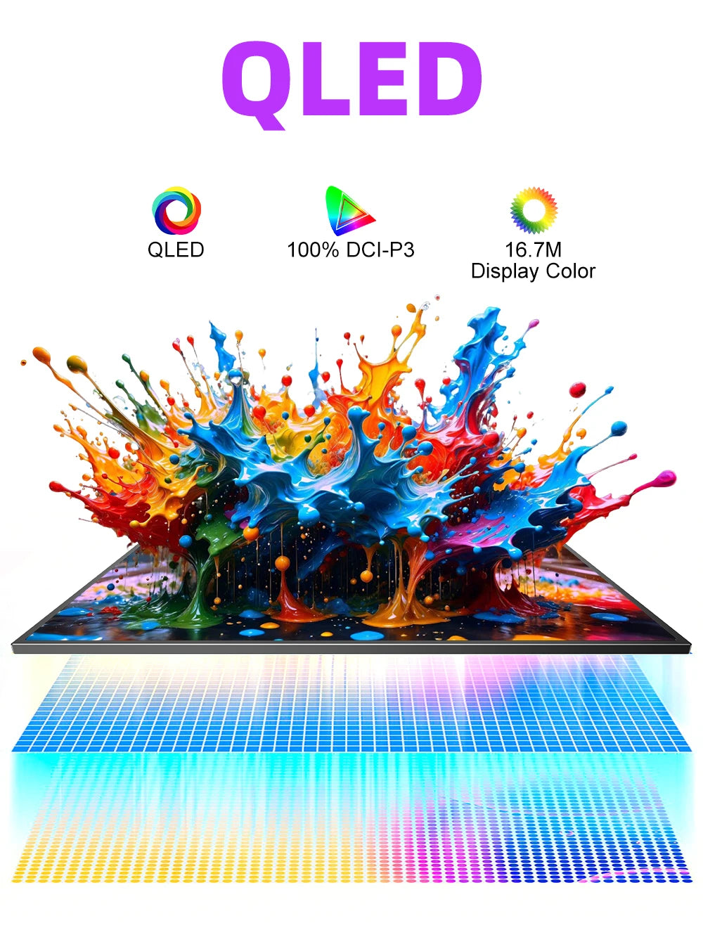 UPERFECT QLED Computer Display 22" Monitor 2K 1440P 100% Adobe RGB 10Point Touch Screen With Stand For Laptop PC Mac Phone Game