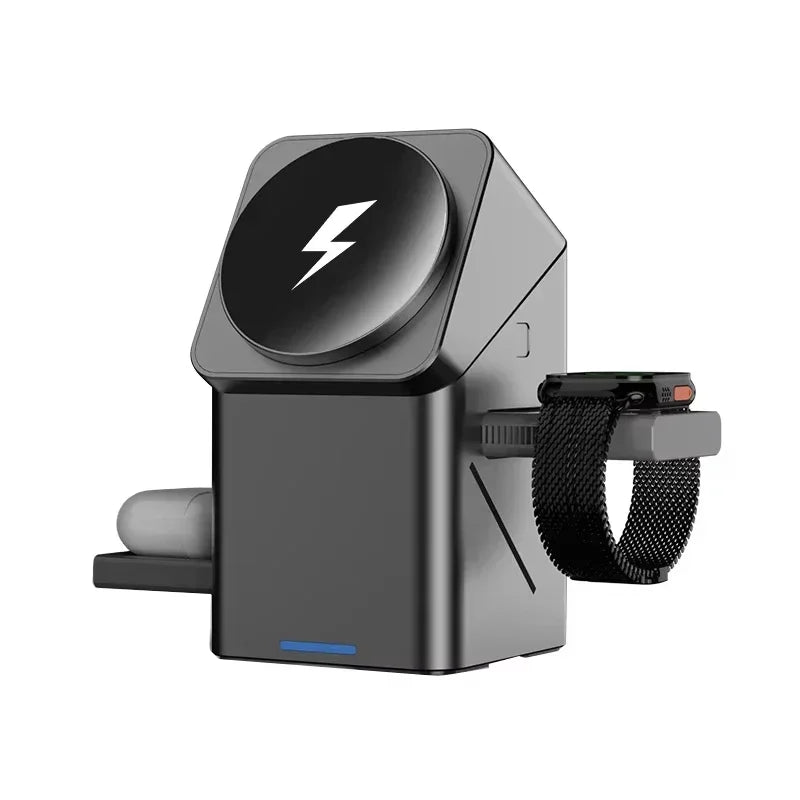 3-in-1 Magnetic Wireless Charger for Apple Devices | Grey Grey Tidesmit