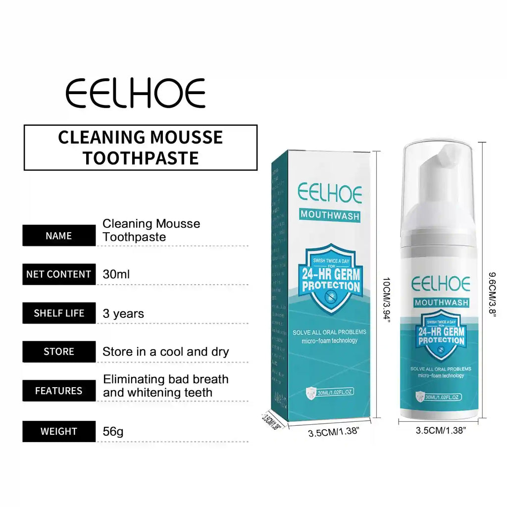 Tidesmit teeth whitening mousse for deep stain removal, plaque repair, and gum health for a brighter smile