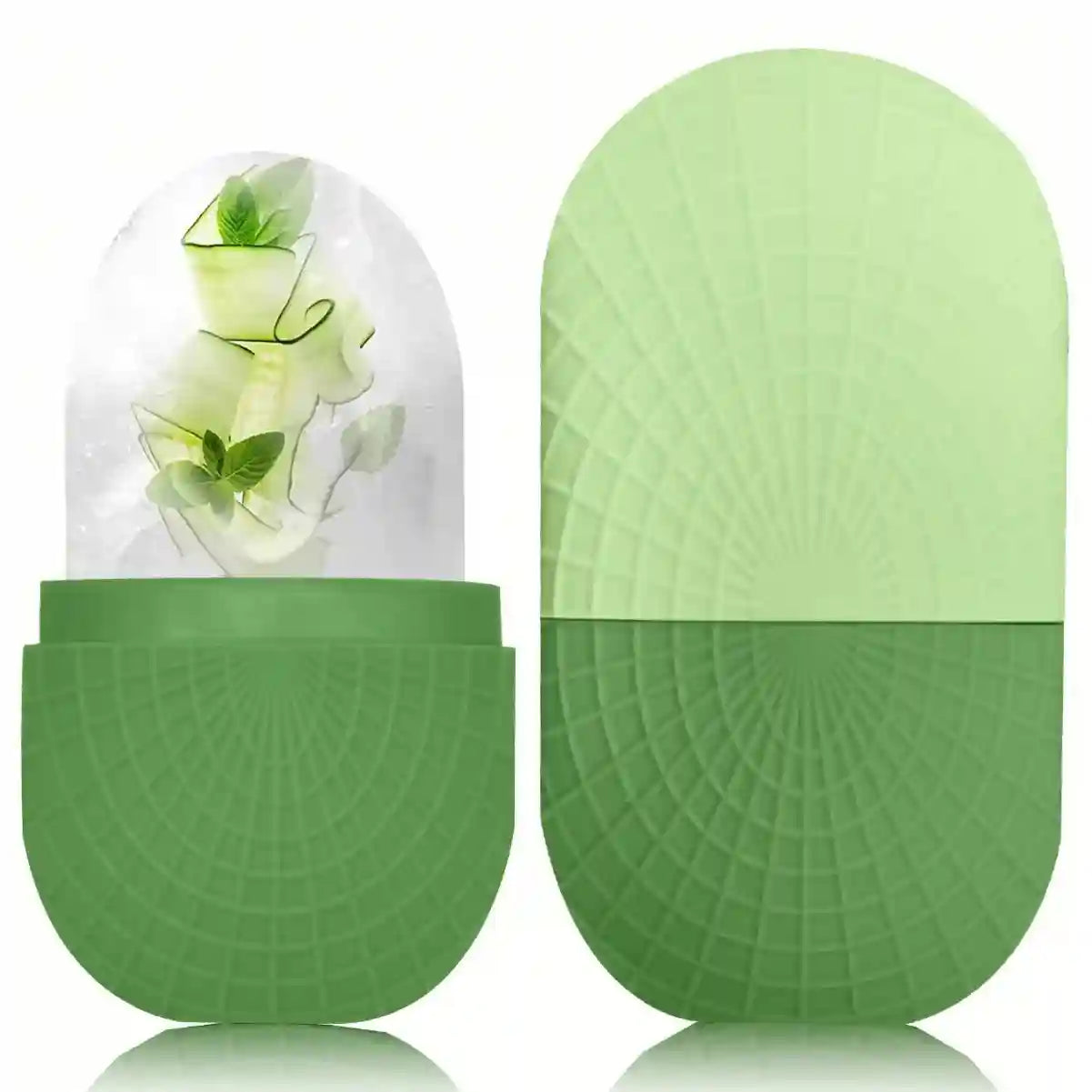 Ice Face Roller for Skincare - Silicone Facial Contouring Tool Eye Massage Instrument Green Tidesmit