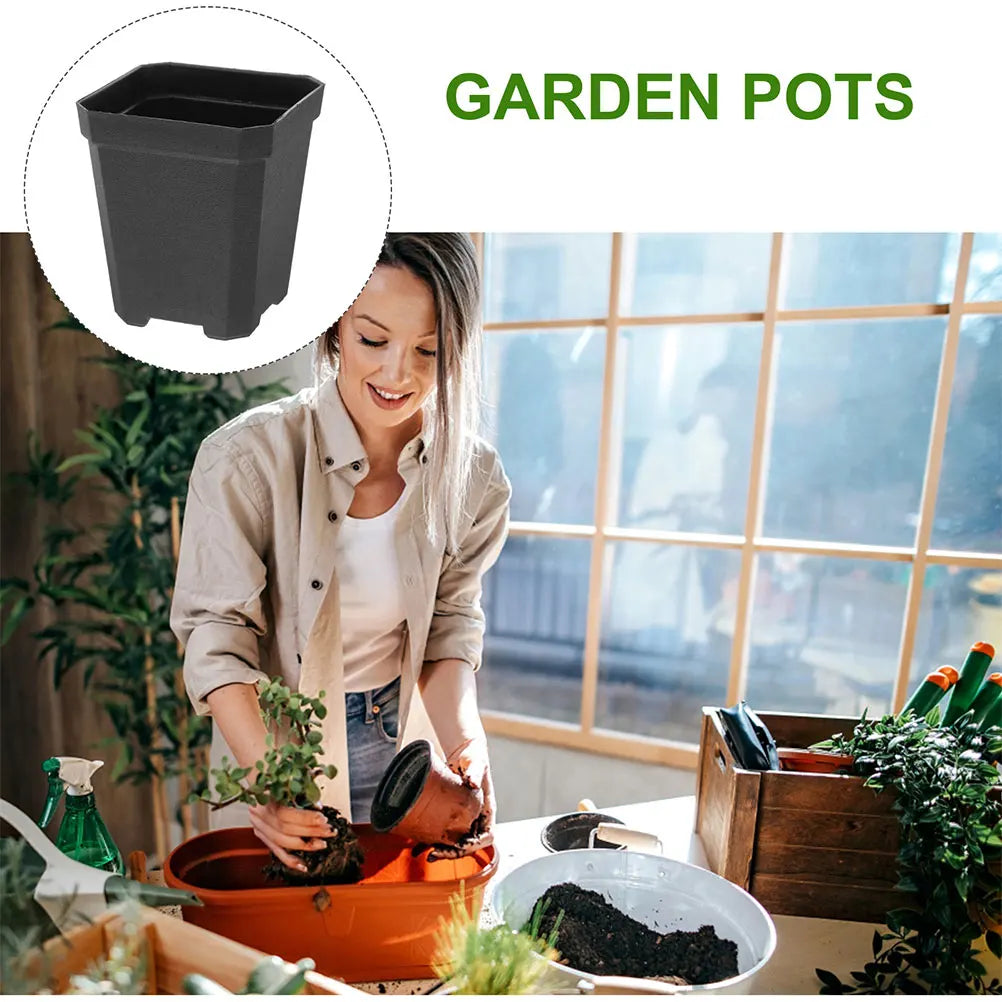 Mini Seedling Pots 20Pcs Plant Seeding- Planting Cup Plastic Deep Nursery Tree Pot Flower Plant Container Pot Garden Grow
