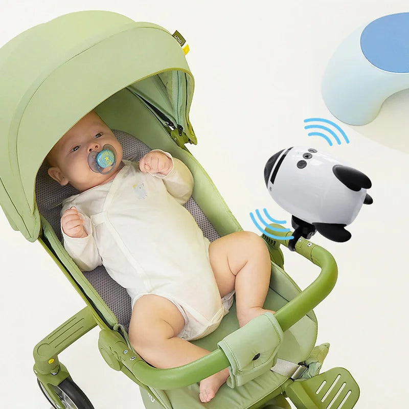 Portable Baby Cart Calming Device Multi-functional Wireless Bluetooth Sleep Aid Vibrating with Soothing Music White Noise Sounds