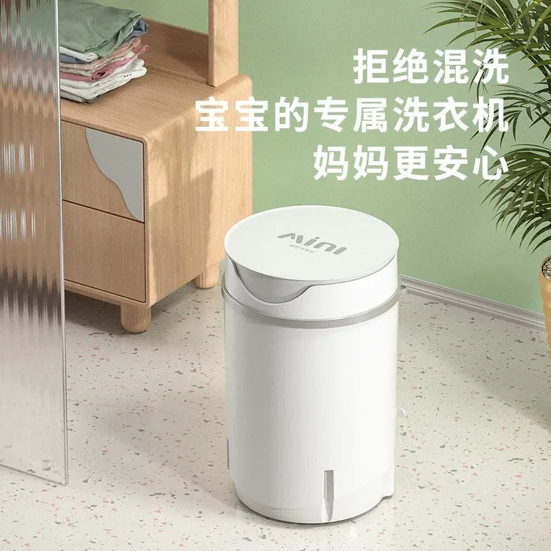 Tidesmit semi-automatic portable washing machine for children clothes, underwear, and socks with drainage, front view