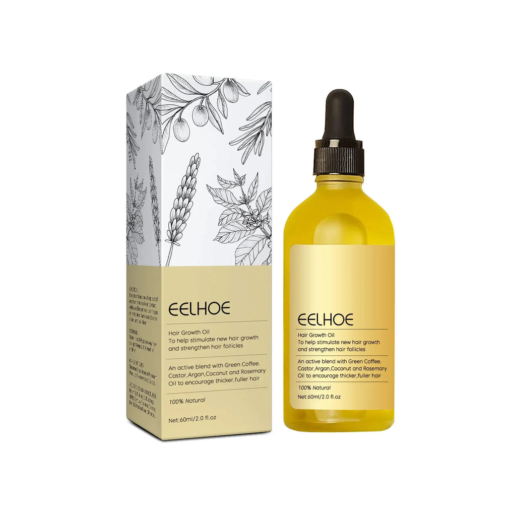 Tidesmit Eelhoe hair growth oil with castor, argan, and rosemary to prevent hair loss and thicken hair follicles.