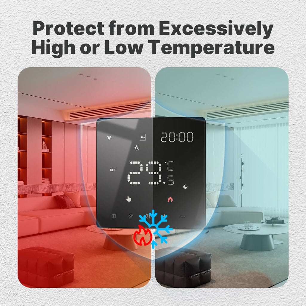 MOES Smart Tuya ZigBee WiFi Thermostat Programmable Controller Water Boiler Electric Heating Works with Alexa Google Assistant