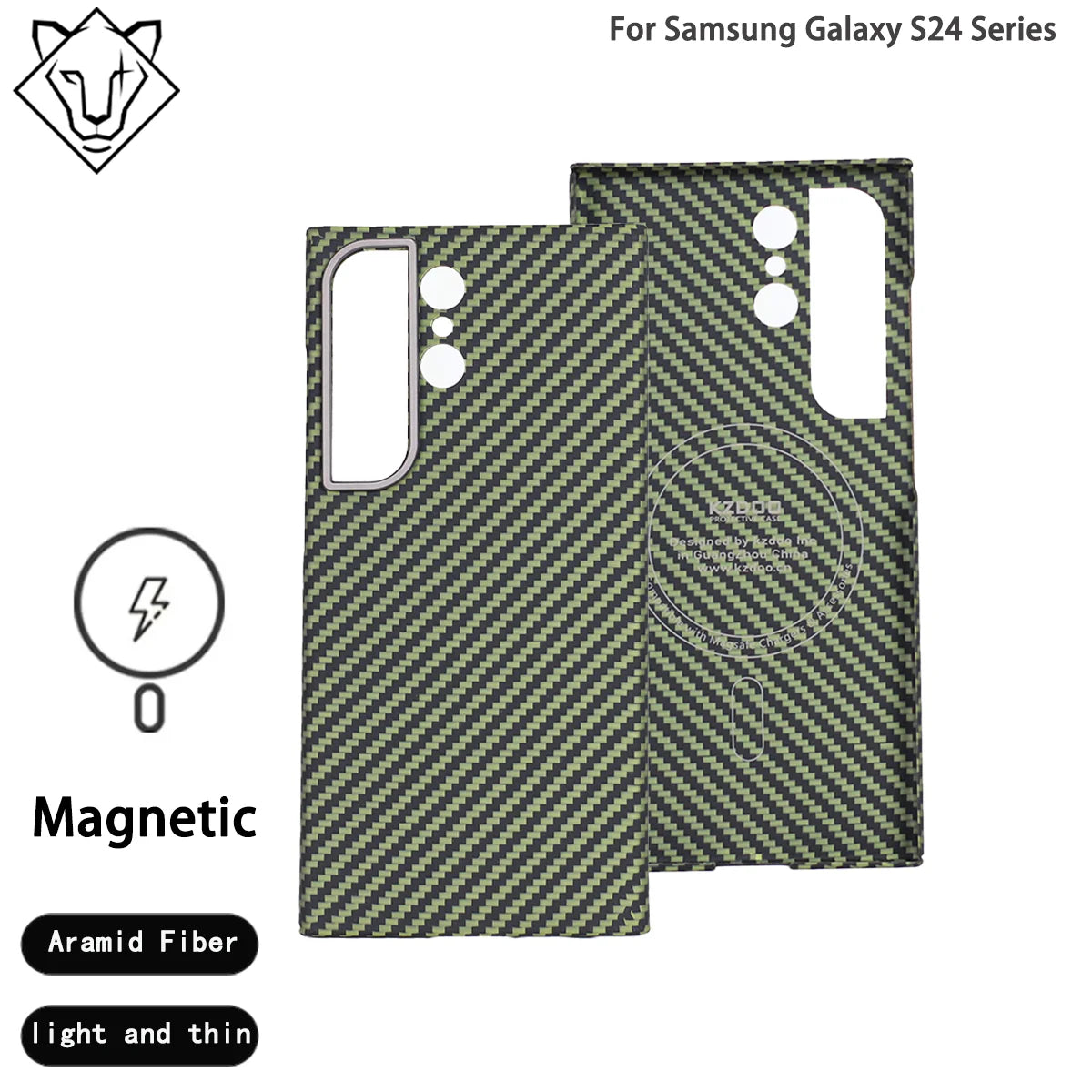 Samsung Galaxy S24 Ultra Aramid Fiber Case: Slim Military-Grade Protection Yellow Tidesmit