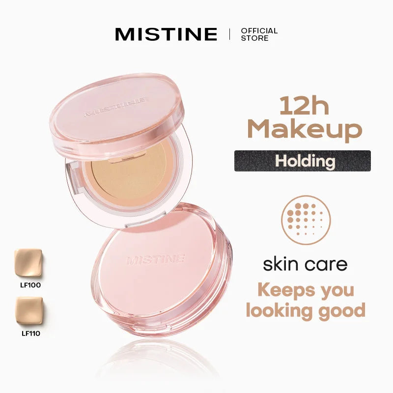 Tidesmit Mistine air cushion foundation for combination skin providing a natural dewy finish and nourishing moisture