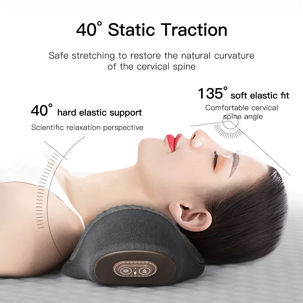Electric Neck Massager with Heat and Cervical Traction by Tidesmit Back Massage Instrument Tidesmit