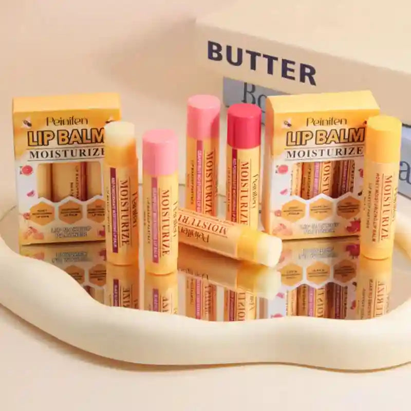 Natural Lip Balm Set: Moisturizing Plant-Based Lip Treatment - 3 Pack Lip Care Tidesmit