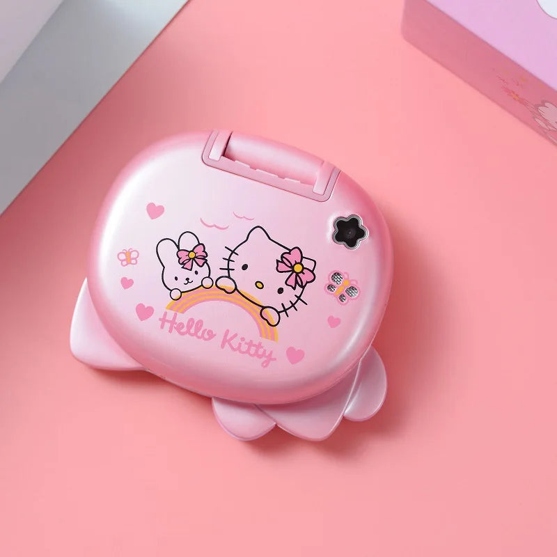 2024 Sanrio Hello Kitty Flip Phone Kawaii K688 Cartoon Taiml Cute Mini Phone Birthday Fashion Gift Toys Christmas For Anime Fans